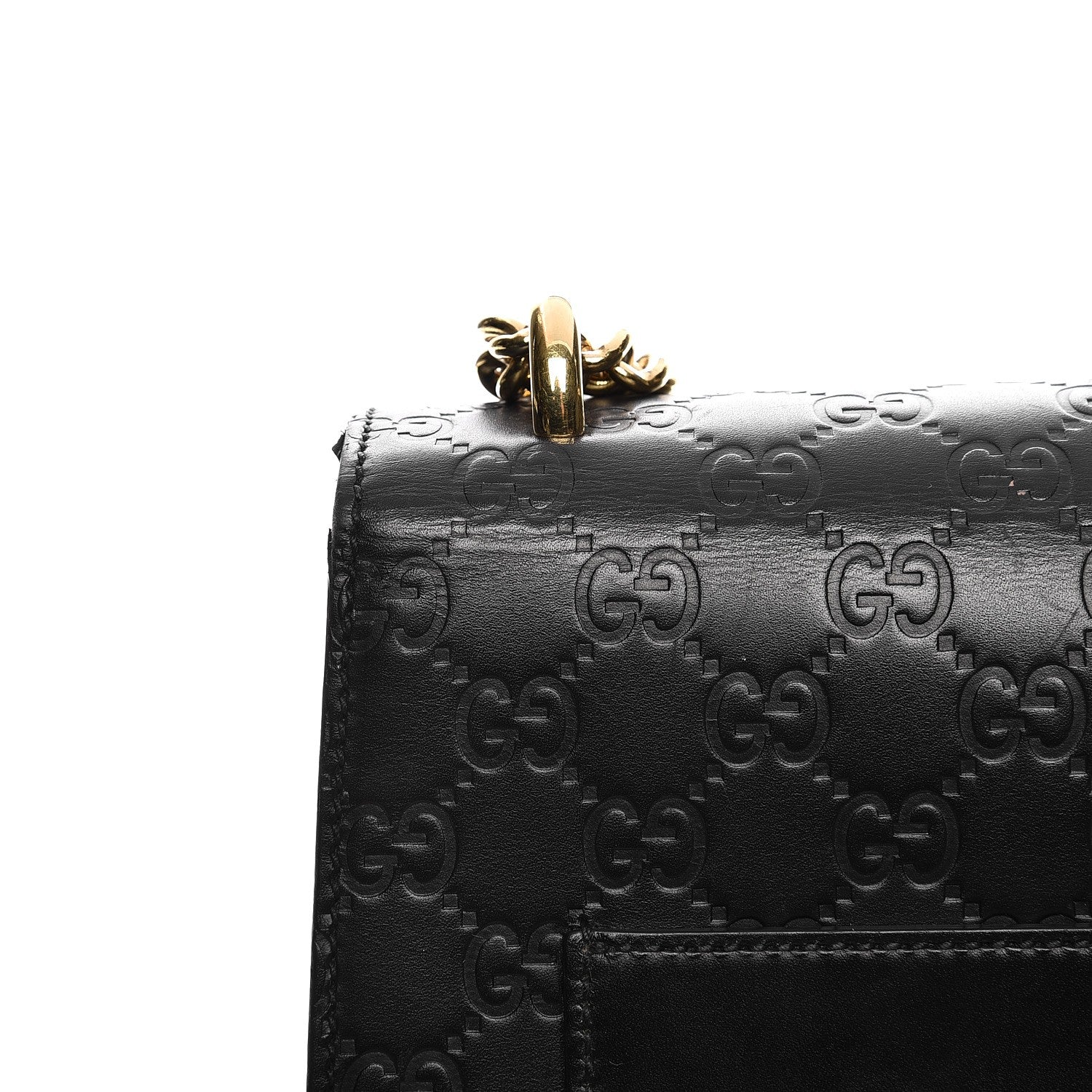Gucci Guccissima Medium Padlock Shoulder Bag Black 20 of 20
