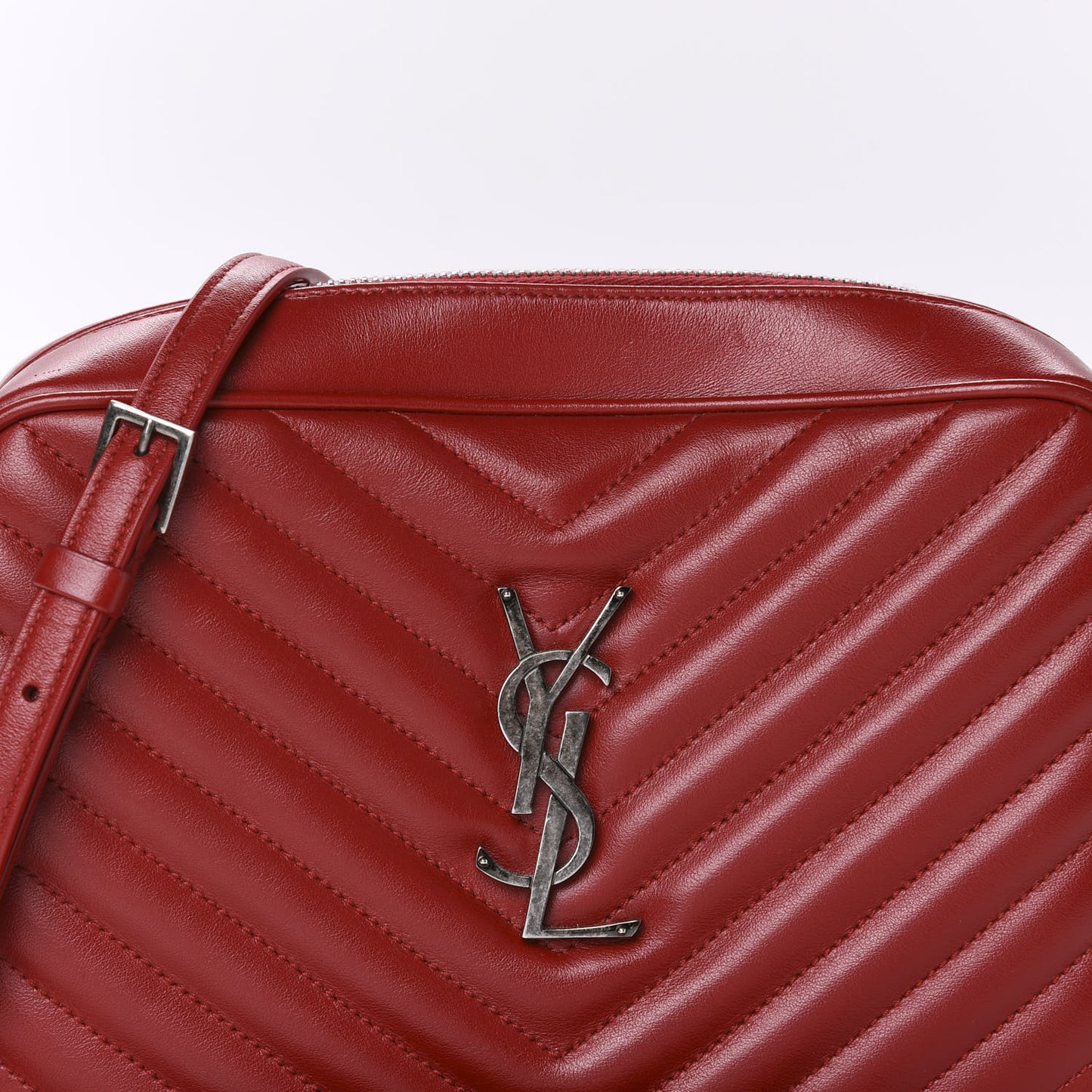Calfskin Matelasse Monogram Lou Camera Bag Red