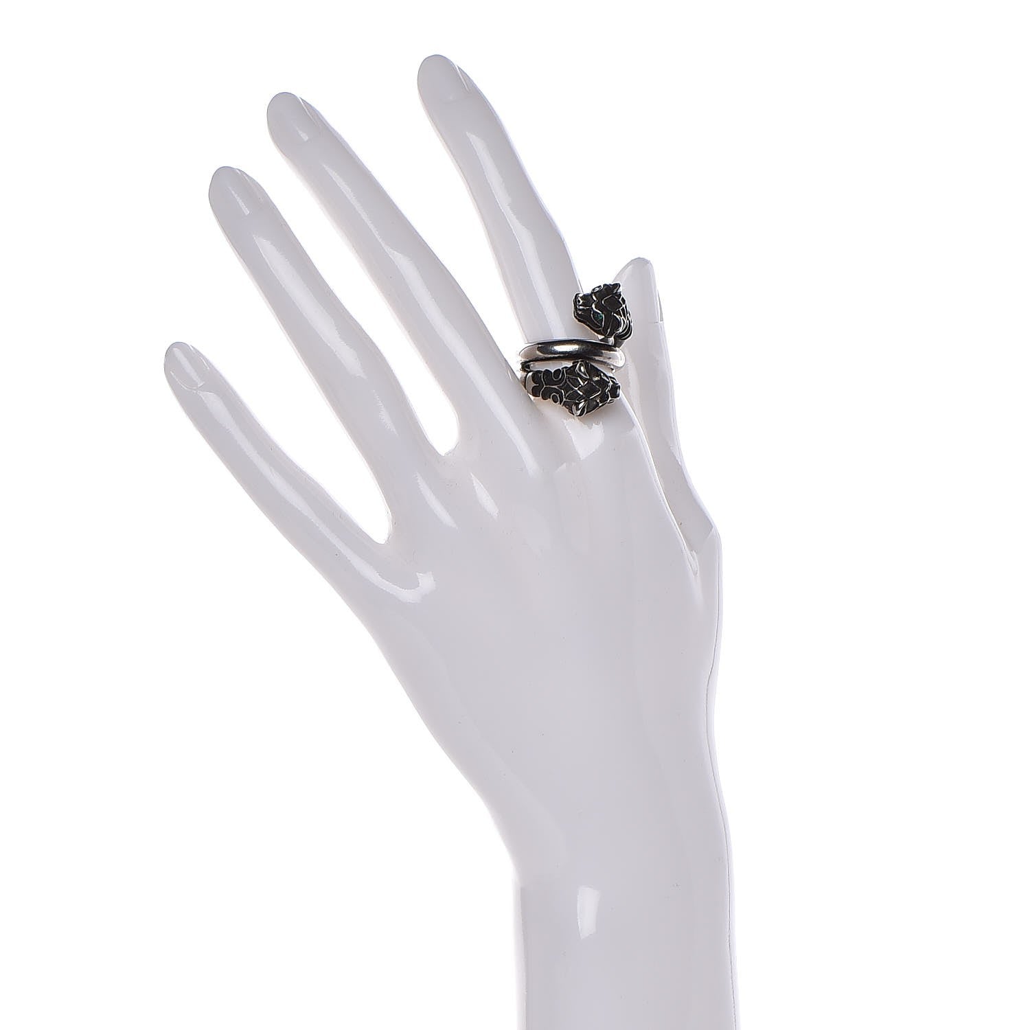 Gucci Tiger Head Swarovski Crystals Ring 7 Metallic 2 of 7
