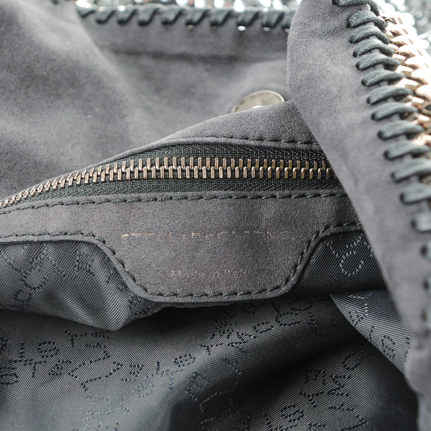 Studded Eco Suede Falabella Tote Black