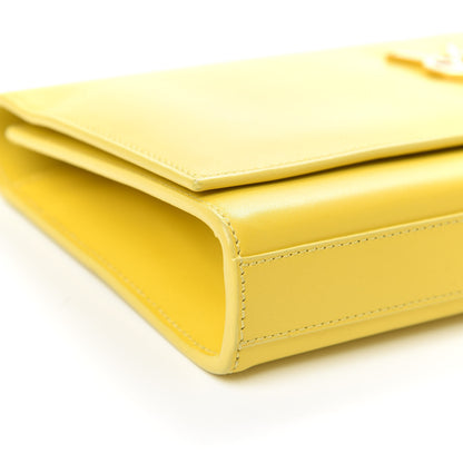 Saint Laurent Calfskin Classic Monogram Cassandre Clutch Mimosa 8 of 10
