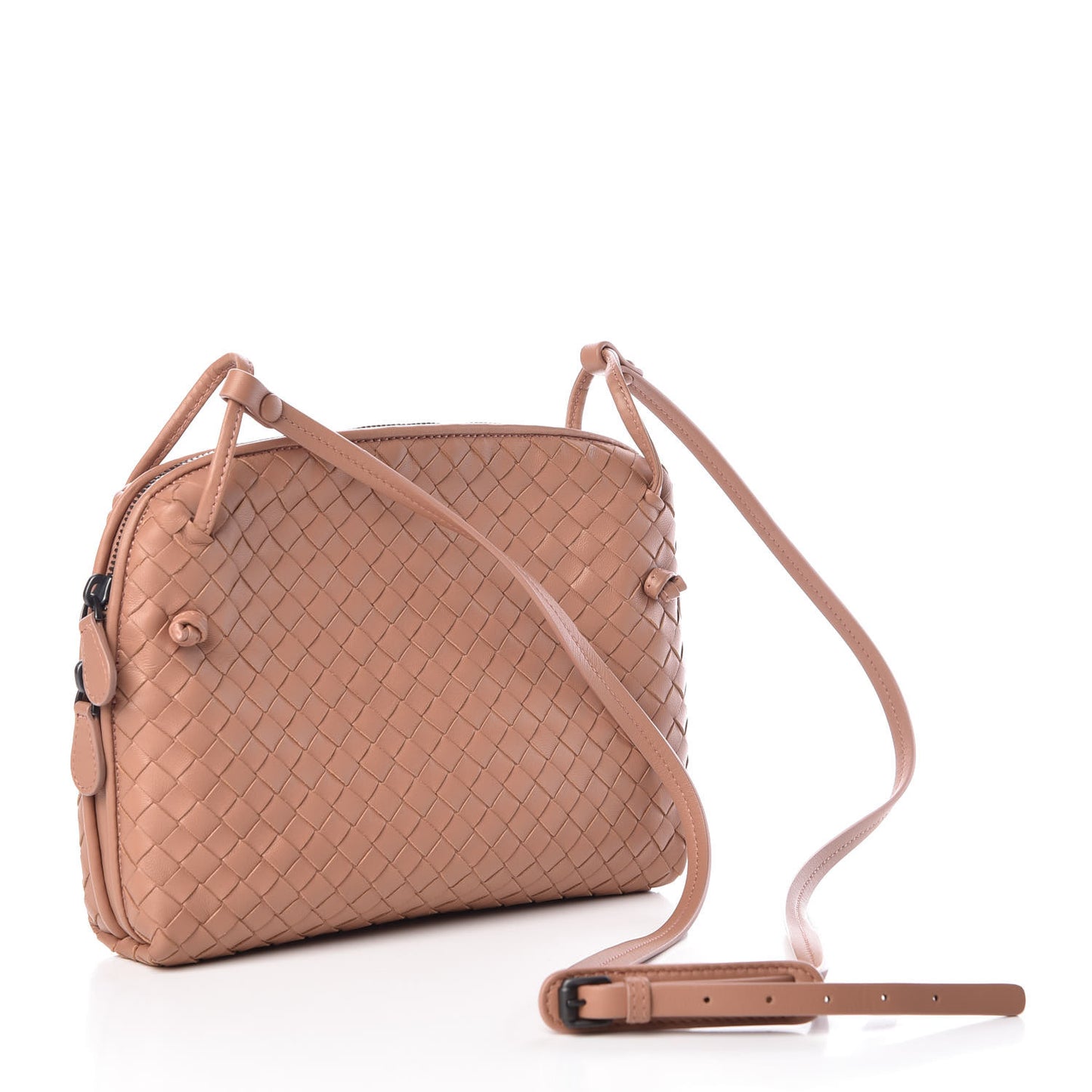 Nappa Intrecciato Pillow Crossbody Messenger Dusty Rose