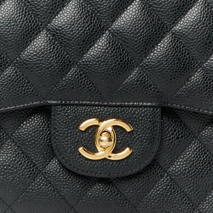 Chanel Caviar Quilted Jumbo Double Flap Black 9 of 11