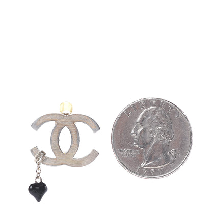 Chanel CC Heart Drop Clip On Earrings Gold 2 of 5
