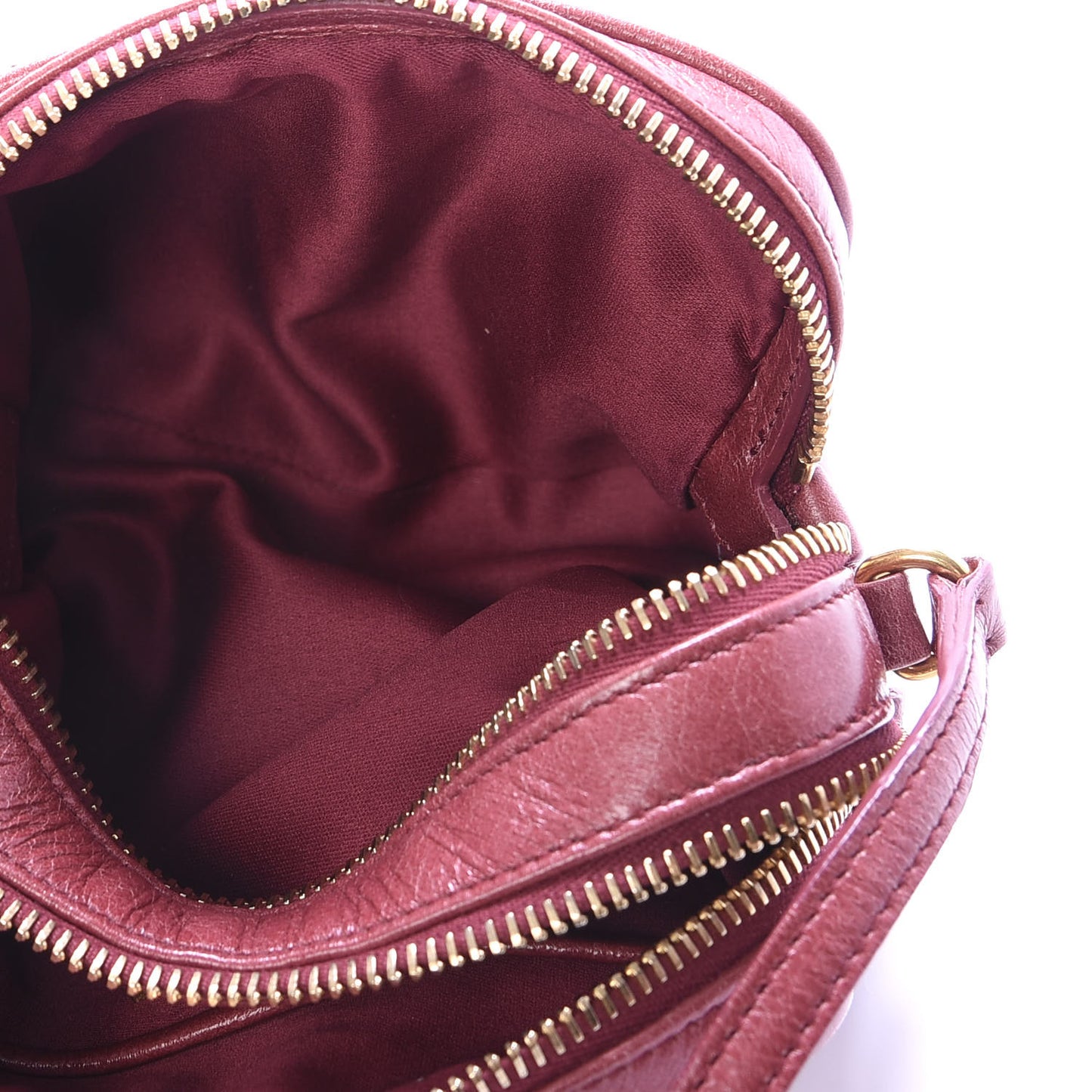 Vitello Shine Quilted Camera Bag Bruyere