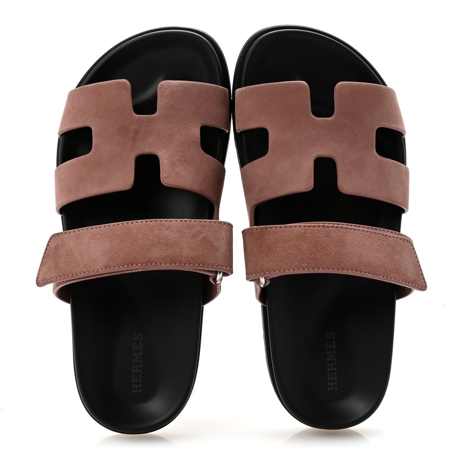 Hermes Suede Goatskin Womens Chypre Sandals 36.5 Rose Antique 2 of 10
