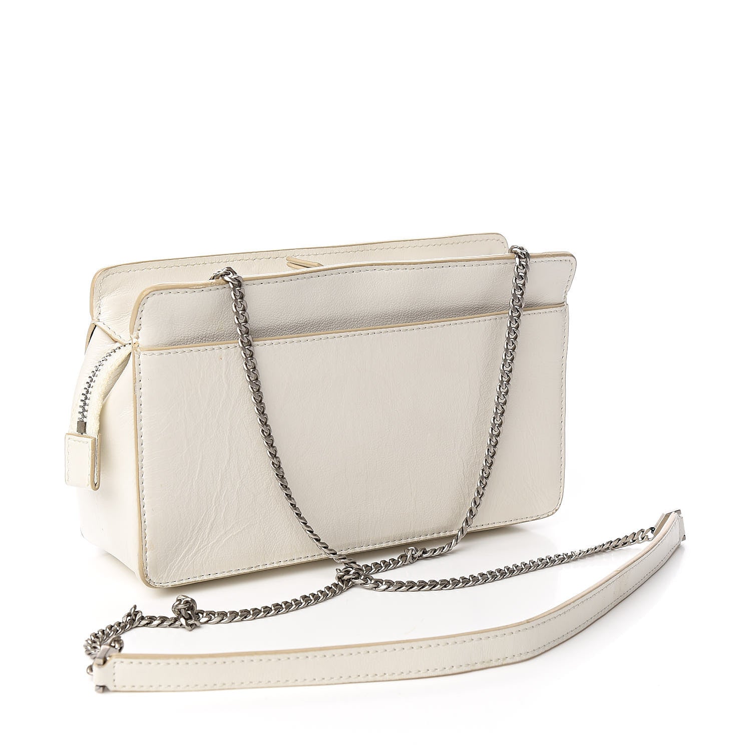 Givenchy Goatskin Diamond Quilted Pocket Crossbody White 3 of 10