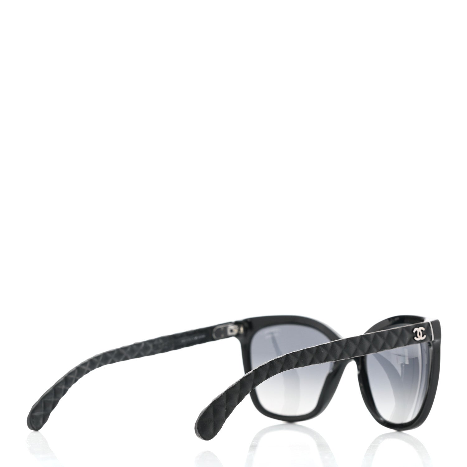 Chanel Acetate Quilted Polarized Butterfly CC Sunglasses 5288-Q Black 4 of 8