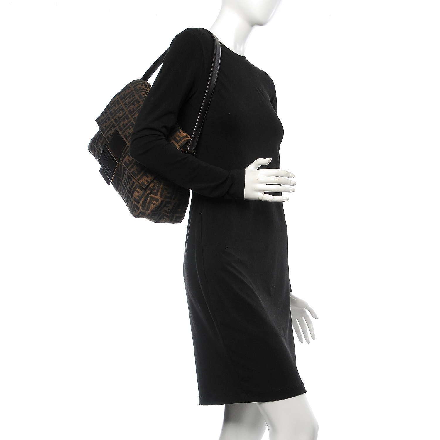 Fendi Zucca Big Forever Mama Baguette Tobacco 2 of 7