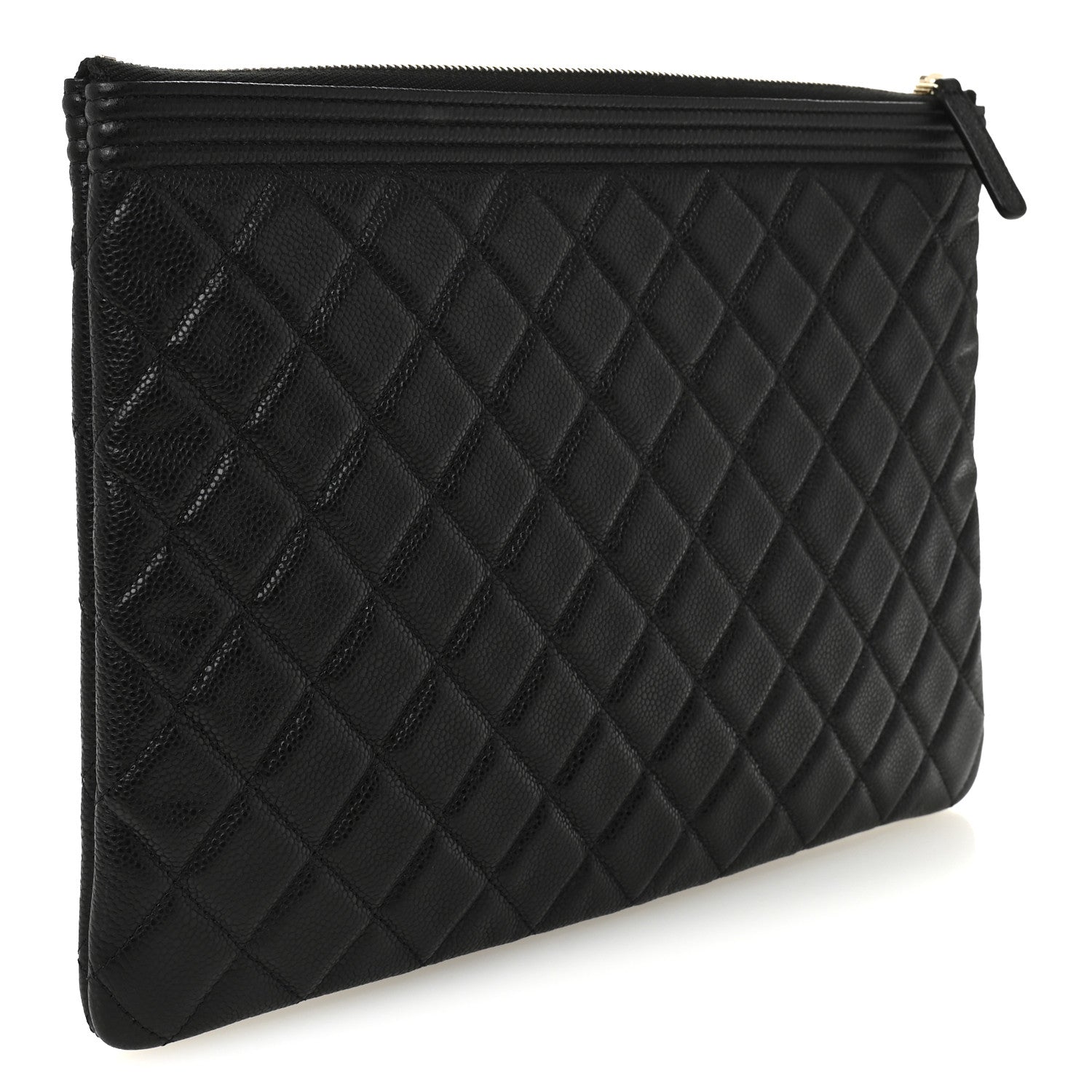 Chanel Caviar Quilted Medium Boy Cosmetic Case Black 3 of 7