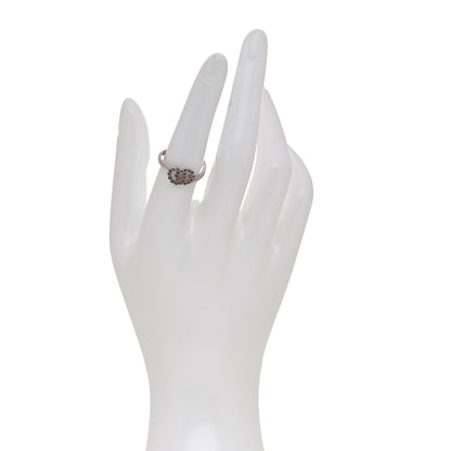 Gucci 18K White Gold Pink Topaz Running G Ring 53 6.25 2 of 7