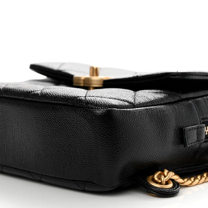 Chanel Shiny Caviar Quilted Chain Melody Backpack Black 10 of 10