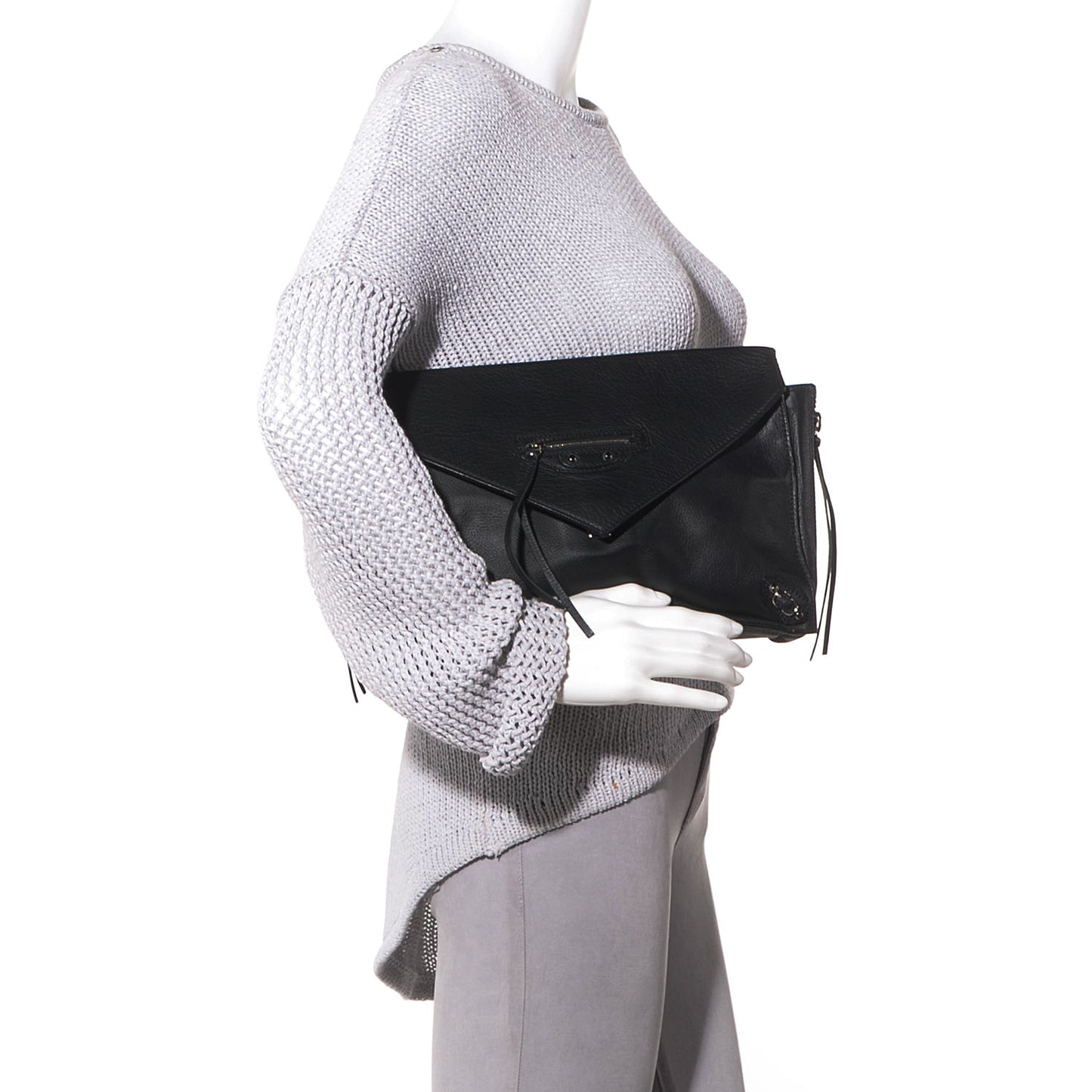 Calfskin Papier Sight Clutch Black
