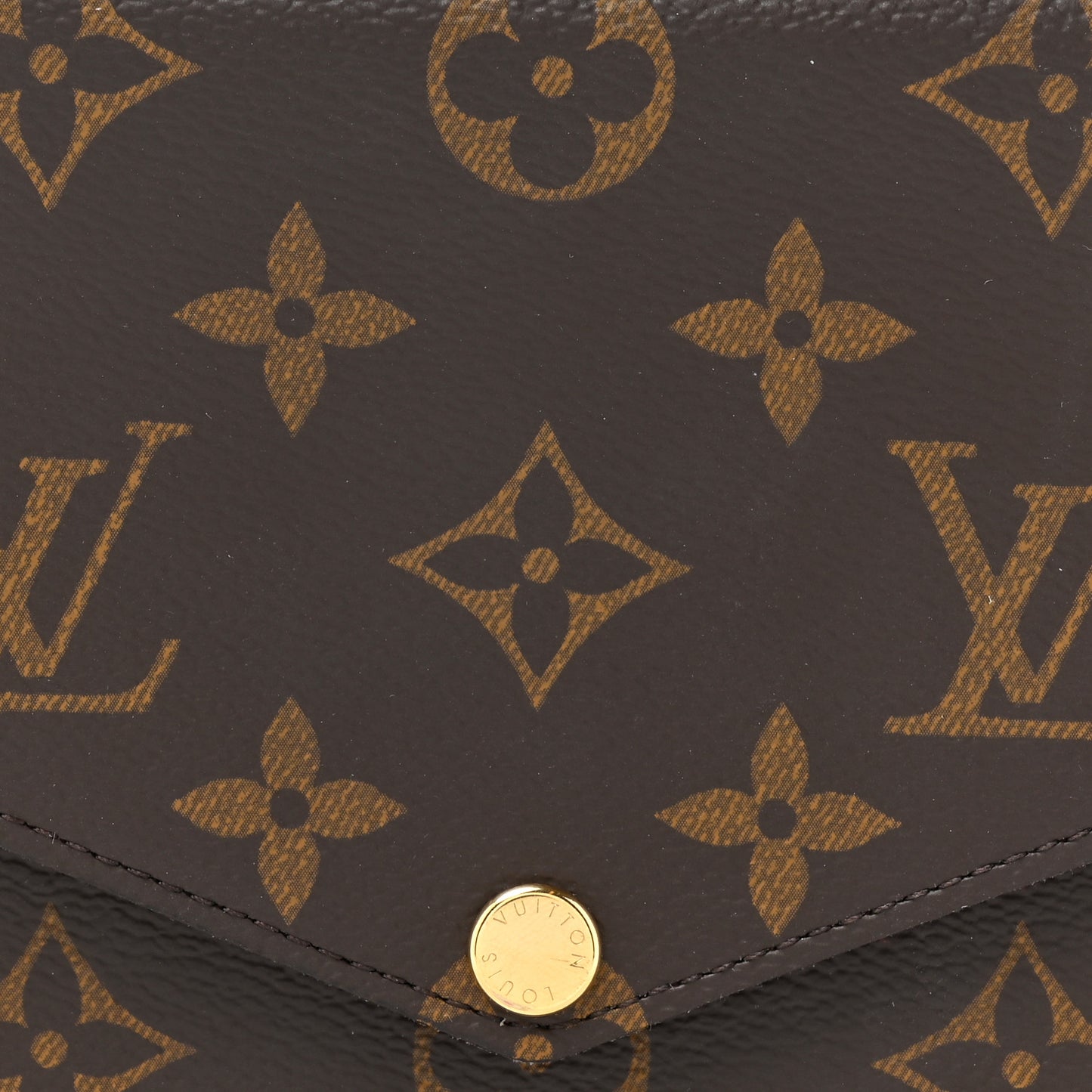 LOUIS VUITTON Monogram Pochette Felicie Chain Wallet Fuchsia