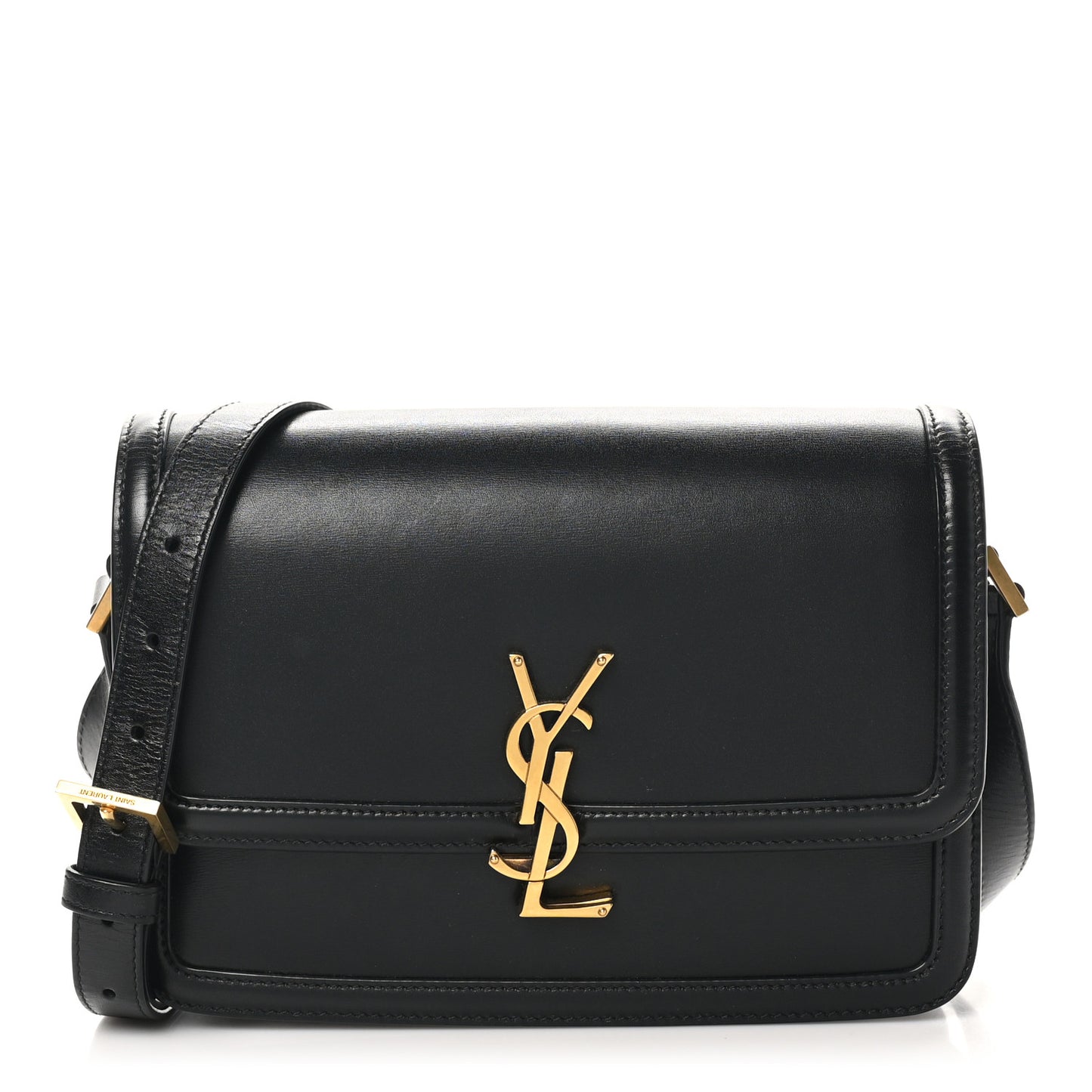Box Calfskin Monogram Medium Solferino Satchel Black