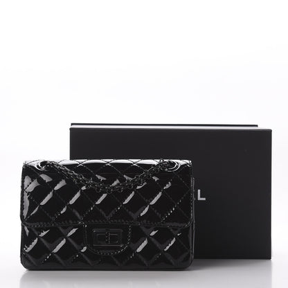 Chanel Patent Calfskin Quilted 2.55 Reissue Mini Flap So Black 11 of 11