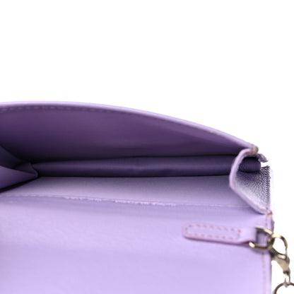 Christian Dior Patent Cannage Lady Dior Card Holder Lilac 5 of 10