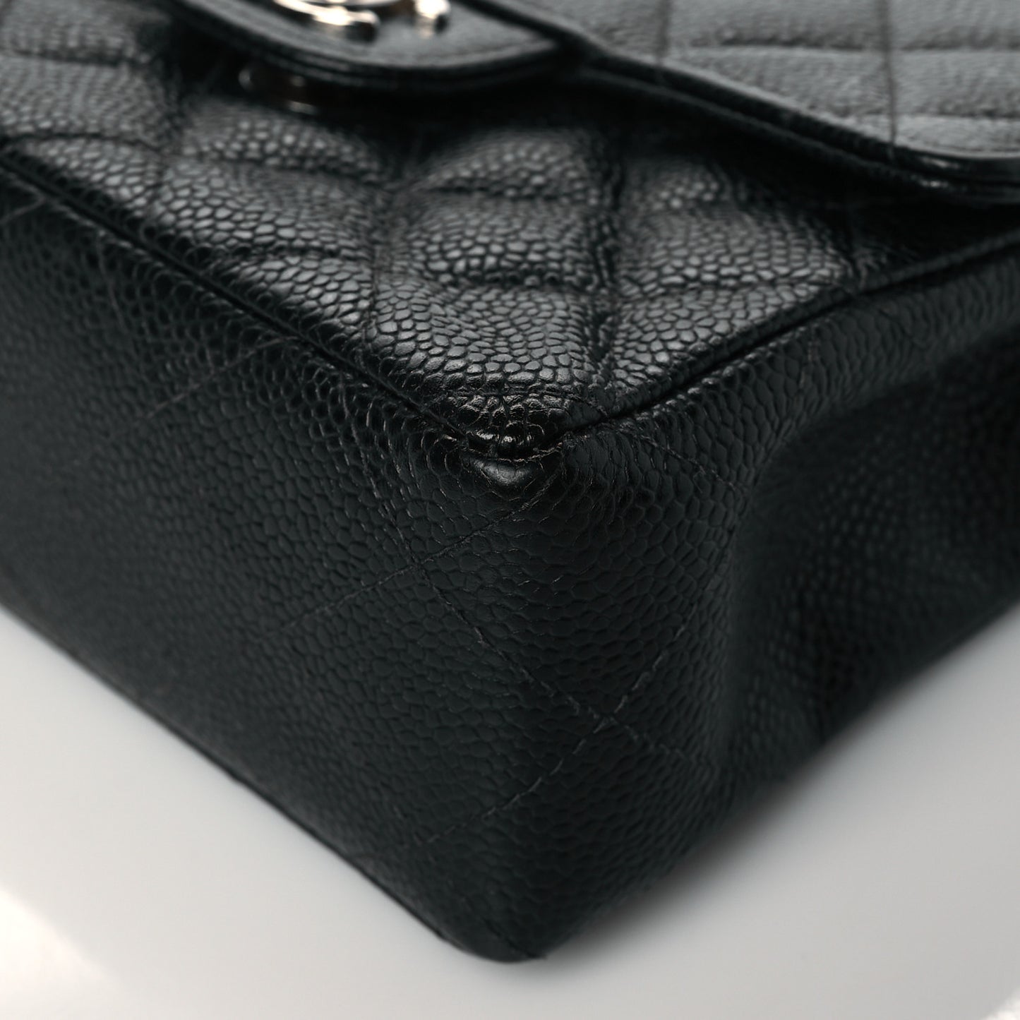 Caviar Quilted Mini Square Flap Black