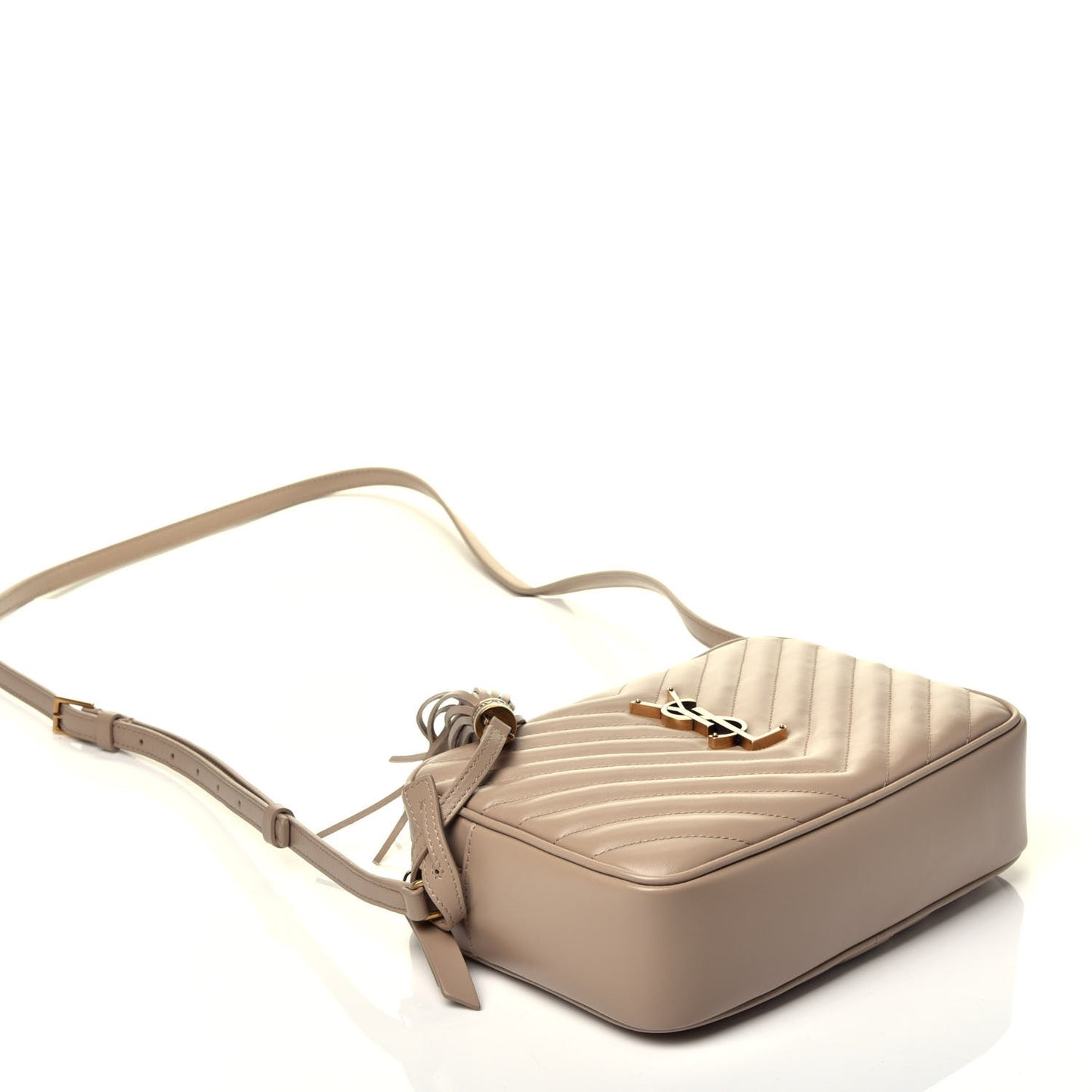 Calfskin Matelasse Monogram Lou Camera Bag Dark Latte