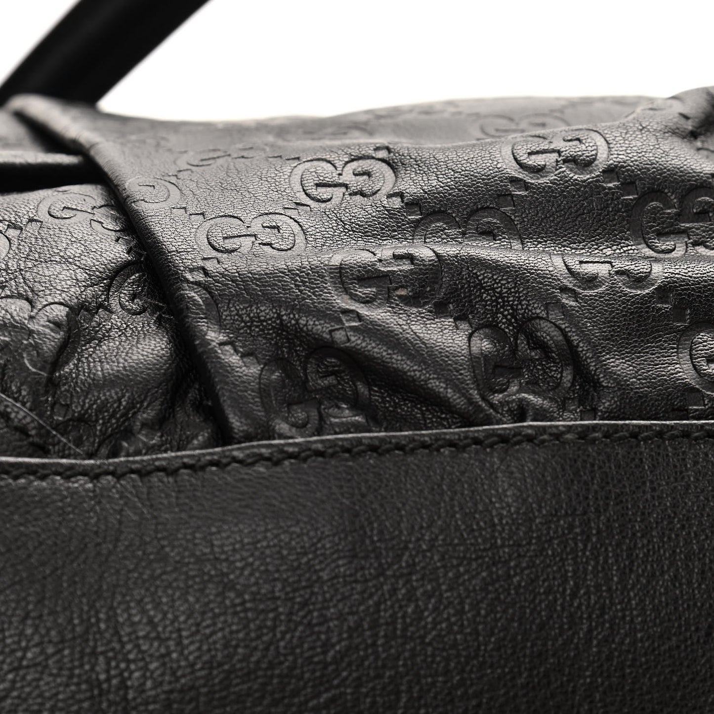 Guccissima Large Full Moon Tote Black