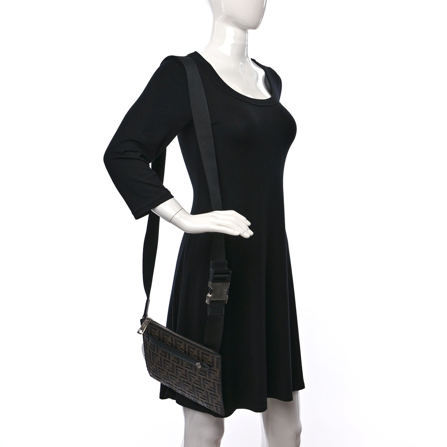 Vitello Century Bi-Color FF 1974 Embossed Messenger Maya Black