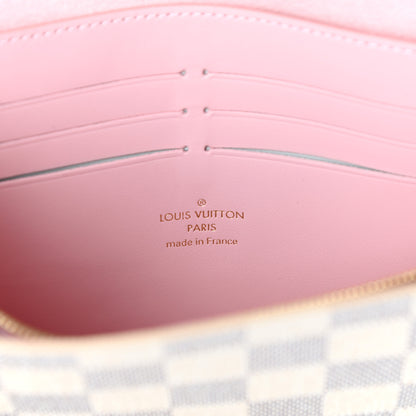 Louis Vuitton Damier Azur Croisette Chain Wallet Rose Ballerine 6 of 9