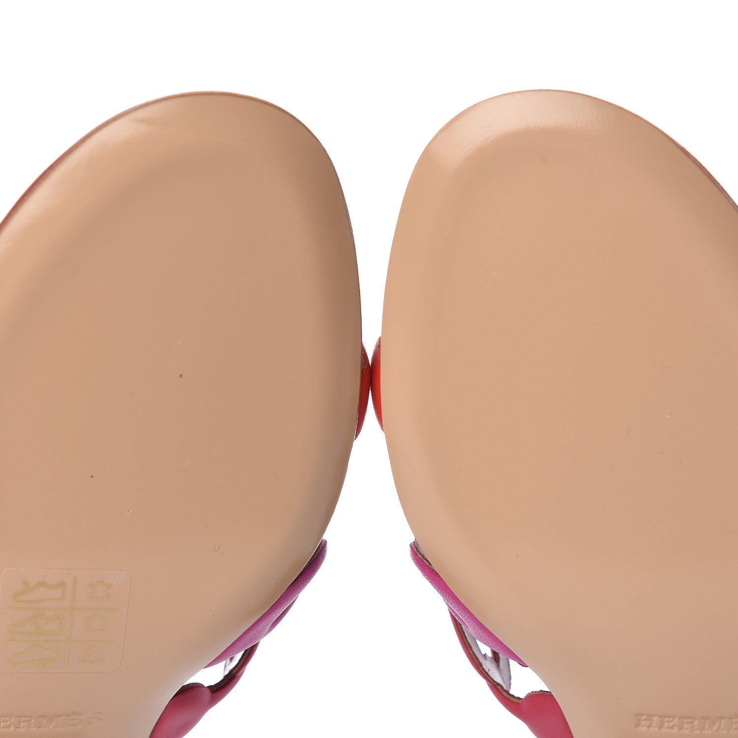 Hermes Nappa Tandem Sandals 37.5 Rouge Azalee 9 of 9