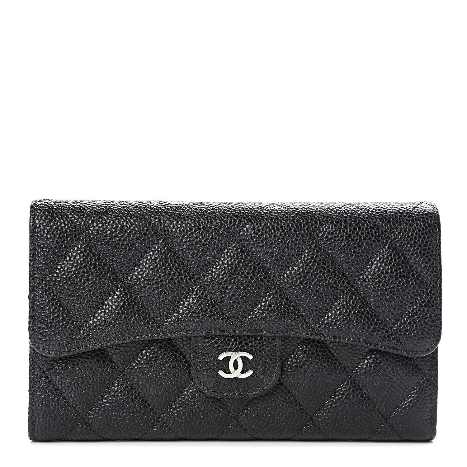 Chanel Caviar Quilted Large Flap Wallet Black 1 of 11