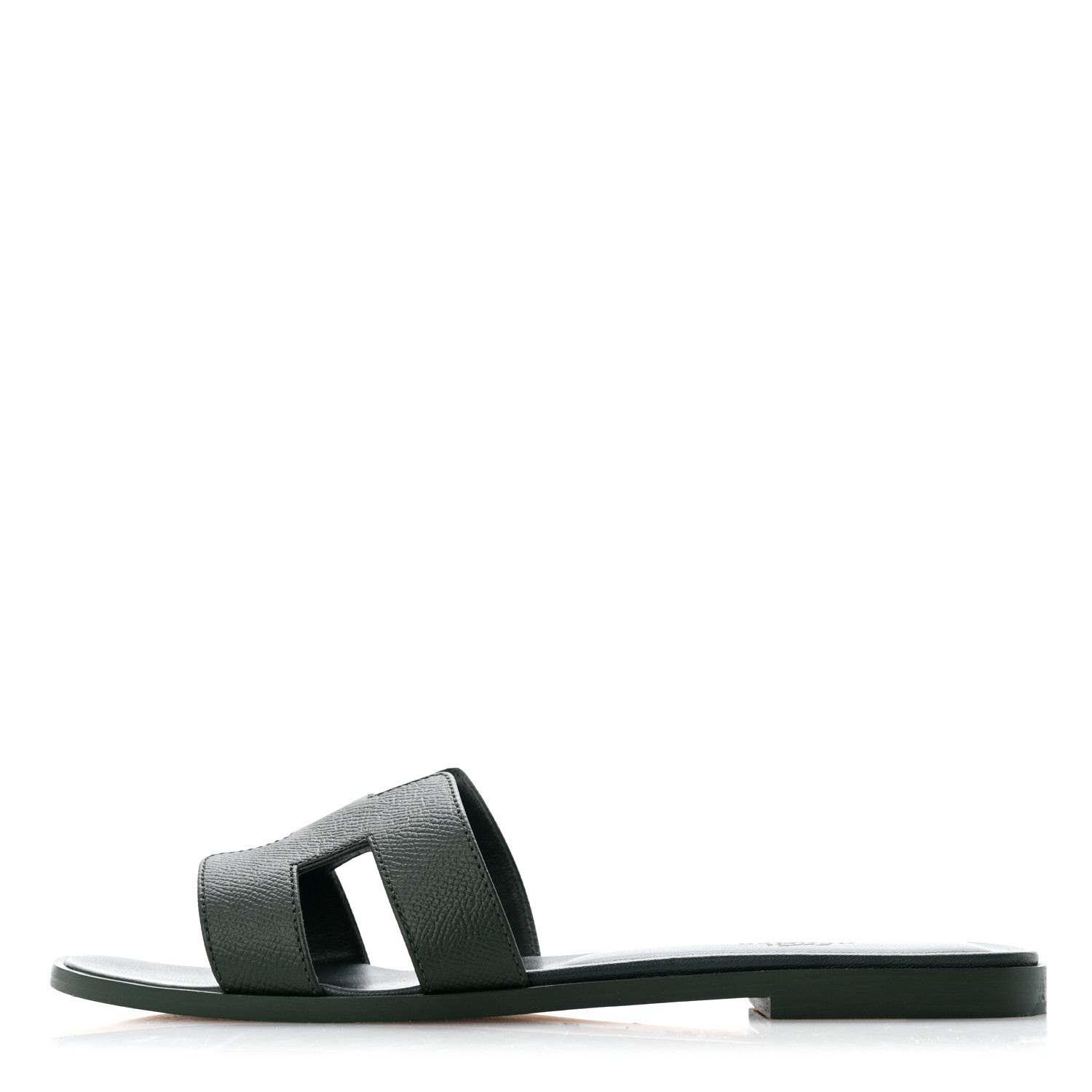 Hermes Epsom Oran Sandals 40 Vert Bouteille 1 of 10