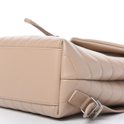 Saint Laurent Calfskin Y Quilted Monogram Small Loulou Backpack Dark Beige 7 of 13