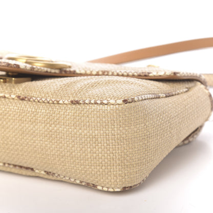 Gucci Raffia Elaphe Matelasse Small GG Marmont Shoulder Bag Natural Cream Brown 11 of 11