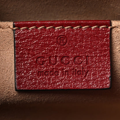 Gucci Suede Calfskin Web Small Ophidia Chain Shoulder Bag New Blue Romantic Cherry 7 of 12
