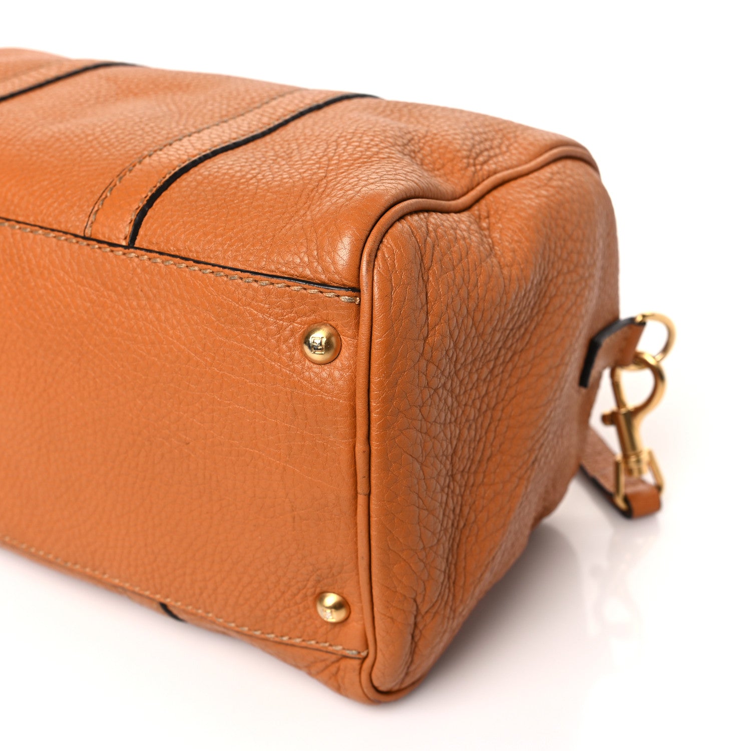 Fendi Cuoio Romano Selleria Boston Duffle Miele 9 of 11