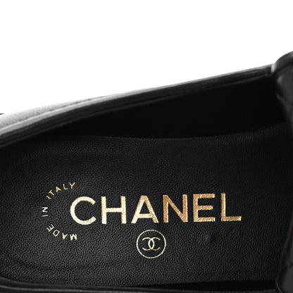 Chanel Lambskin Quilted CC Turnlock Loafers 36 Black 8 of 11