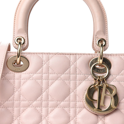 Christian Dior Lambskin Cannage Medium Lady Dior Light Pink 13 of 13