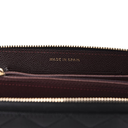 Chanel Caviar Quilted Small Zip Around Wallet Black 6 of 9