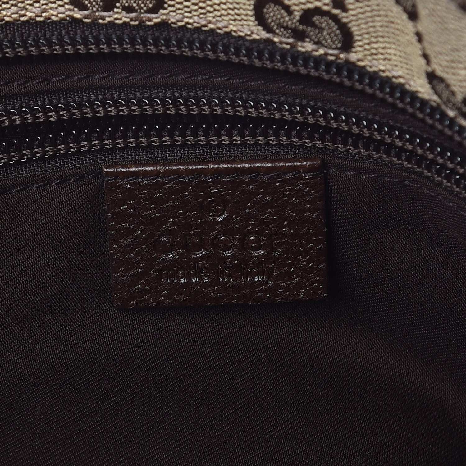 Gucci GG Monogram Medium Web Handle Bucket Tote Dark Brown 6 of 10
