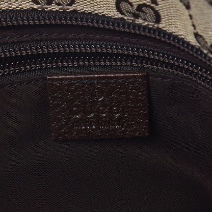 Gucci GG Monogram Medium Web Handle Bucket Tote Dark Brown 6 of 10