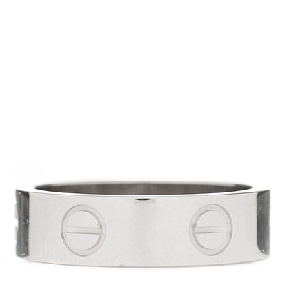 Cartier 18K White Gold 5.5mm LOVE Ring 54 6.75 6 of 8