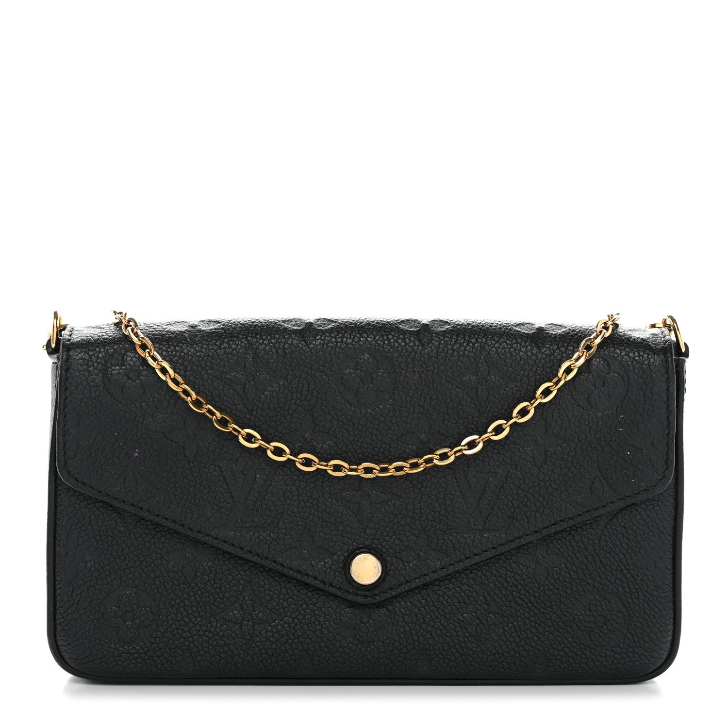 Louis Vuitton Empreinte Pochette Felicie Chain Wallet Black 1 of 34