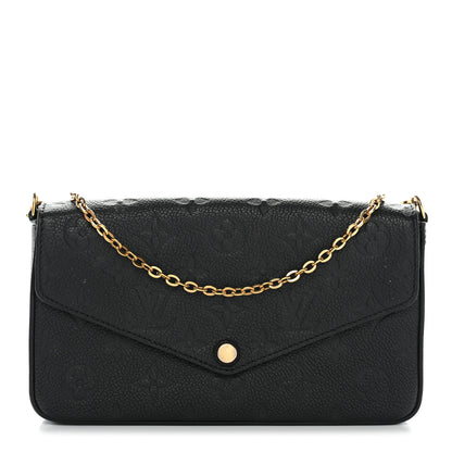 Louis Vuitton Empreinte Pochette Felicie Chain Wallet Black 1 of 34