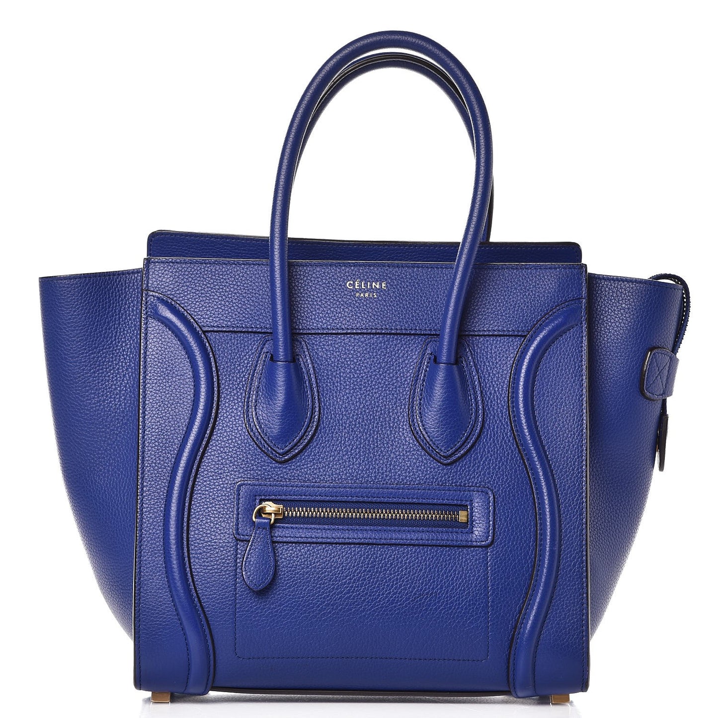 Drummed Calfskin Micro Luggage Indigo