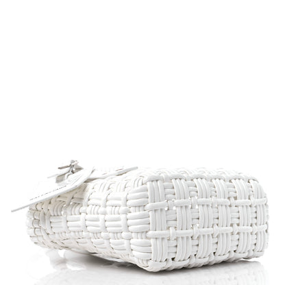Balenciaga Faux Calfskin Braided Varnished XXS Bistro Basket White 4 of 9