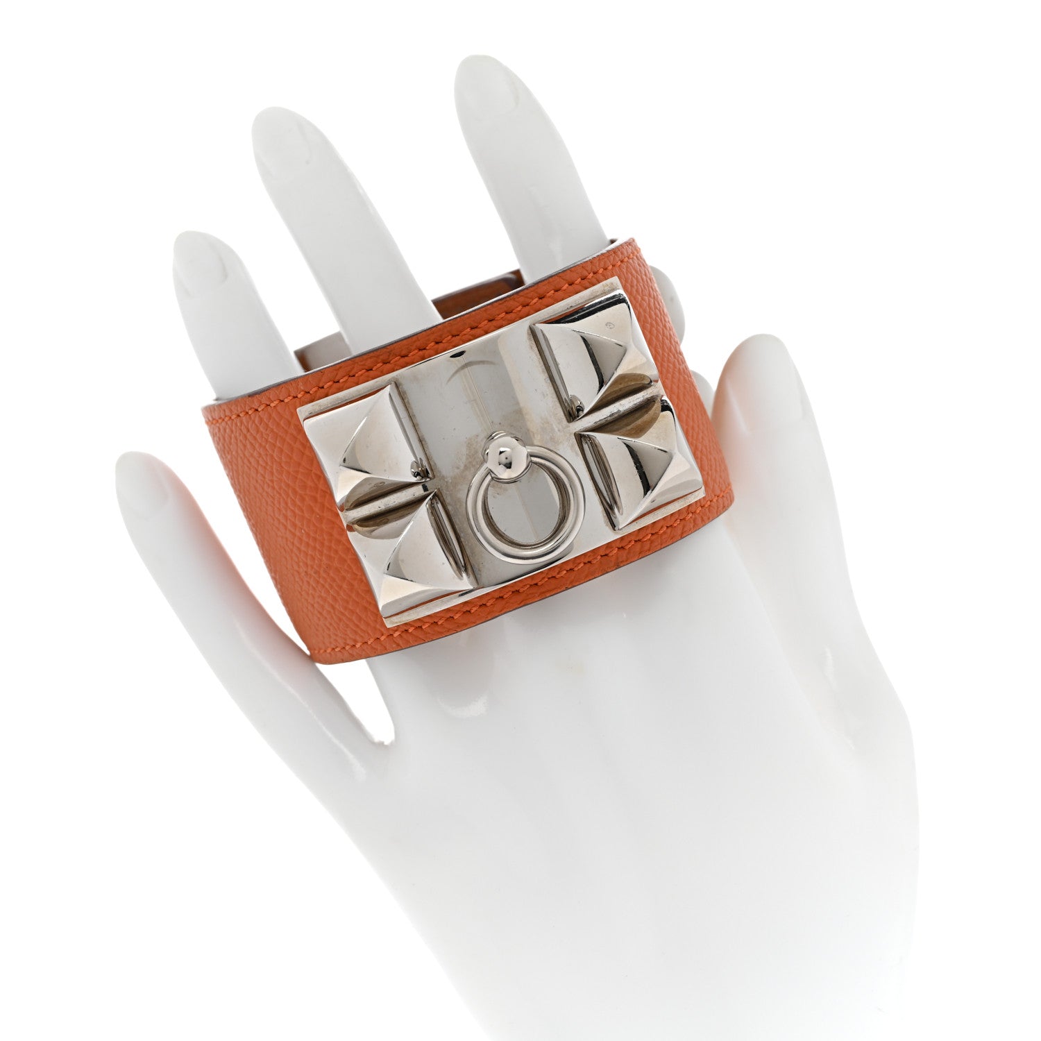 Hermes Epsom Collier De Chien CDC Bracelet S Orange 2 of 8