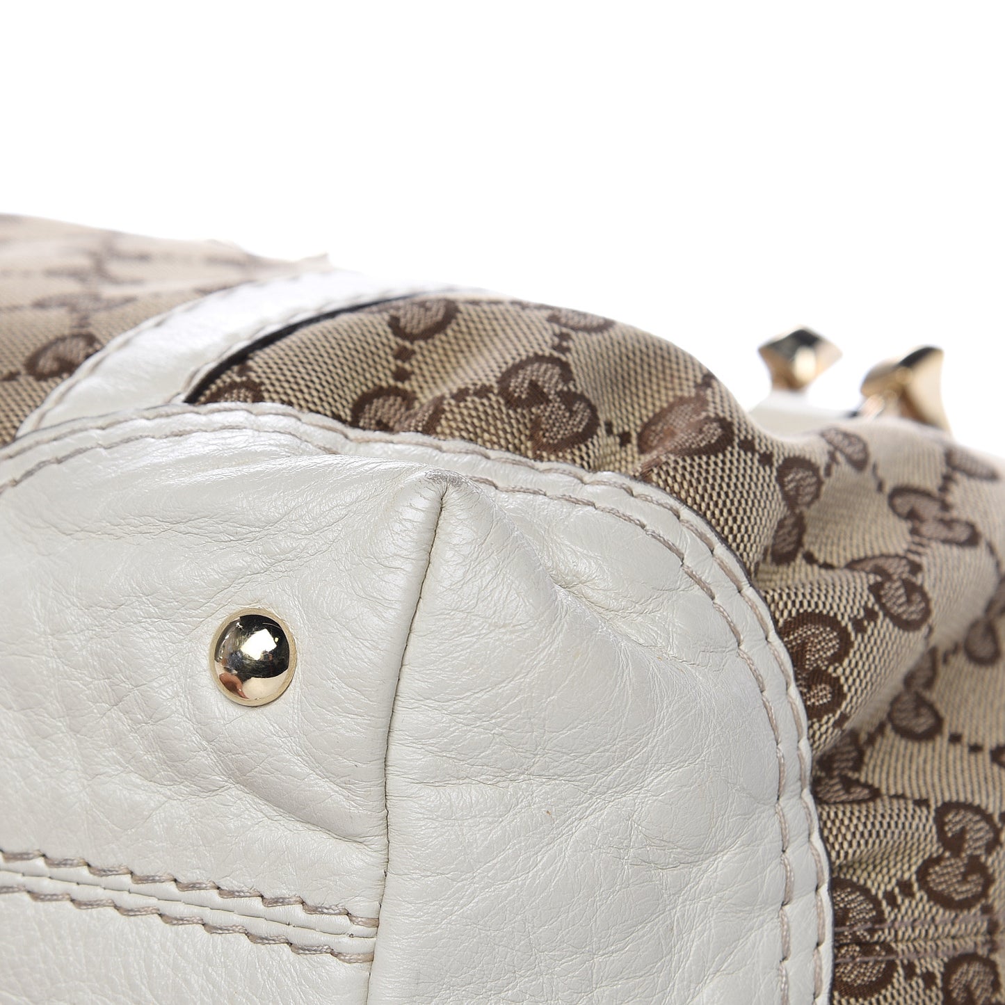 Monogram Equestrian Horseshoe Bowler White
