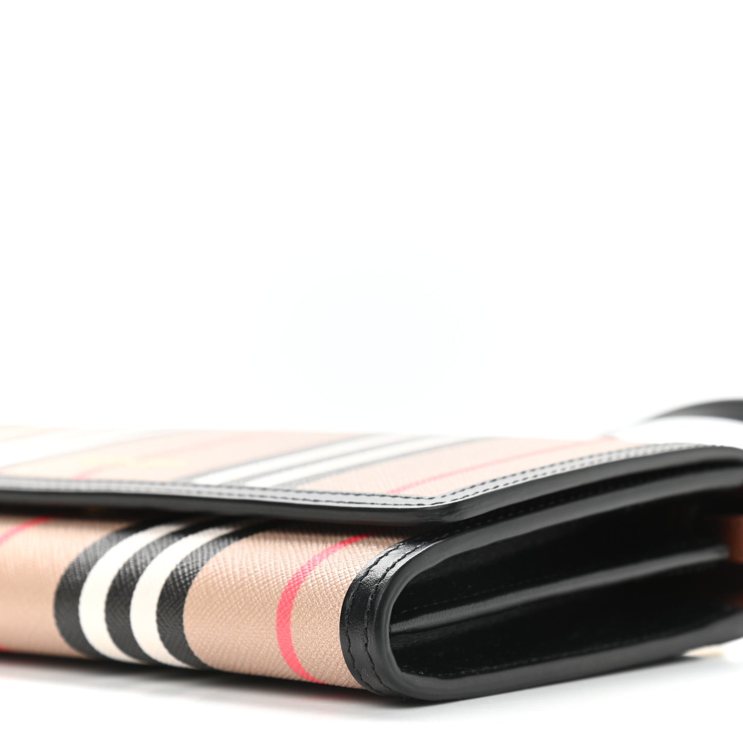 E-Canvas Icon Stripe Hannah Wallet With Detachable Strap Archive Beige