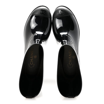 Chanel Rubber Rain Boots 36 Black 2 of 9