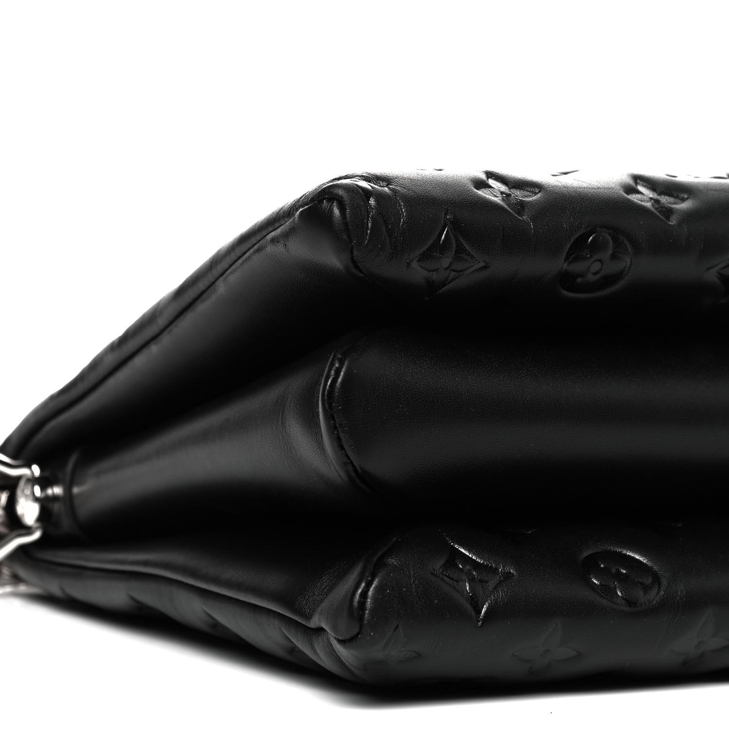 Lambskin Embossed Monogram Coussin MM Black
