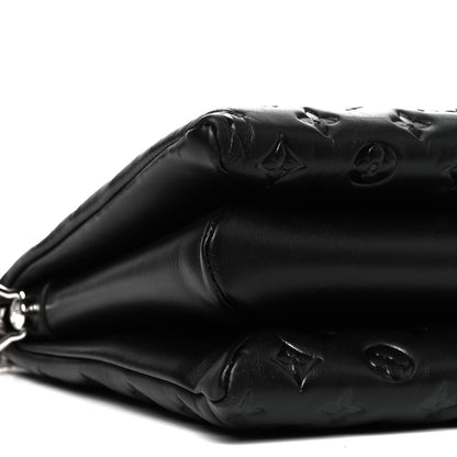 Louis Vuitton Lambskin Embossed Monogram Coussin MM Black 7 of 8