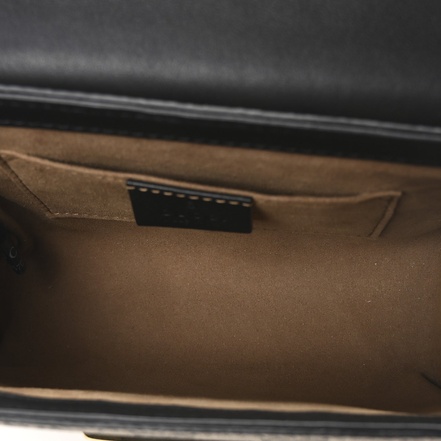 GG Supreme Monogram Calfskin Small Padlock Shoulder Bag Beige Black Cuir